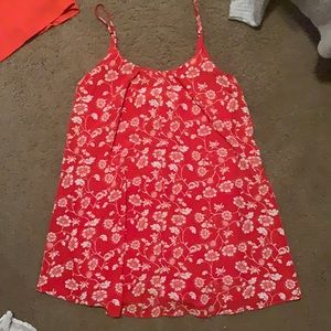 Forever21 sundress, size S, color dark orange and white